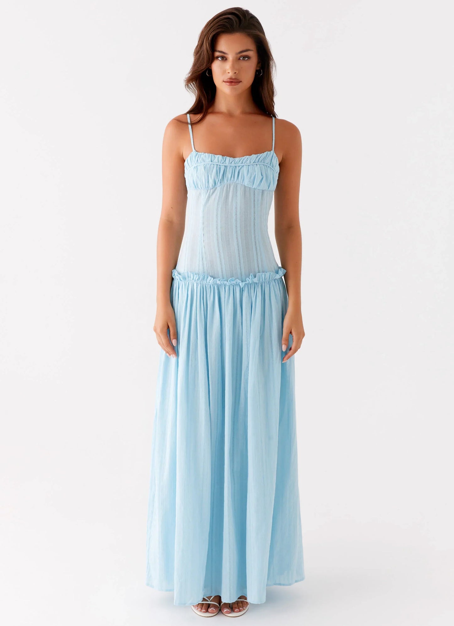 Azure Haven Tiered Maxi Dress