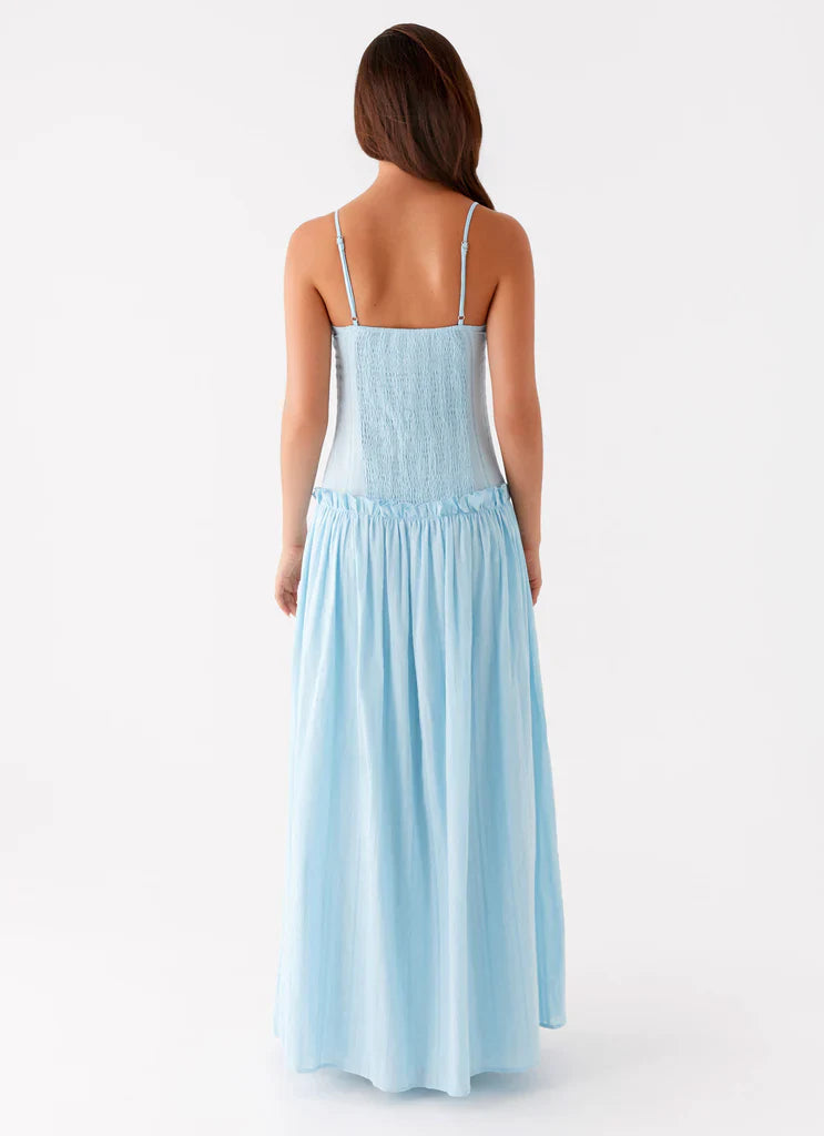 Azure Haven Tiered Maxi Dress