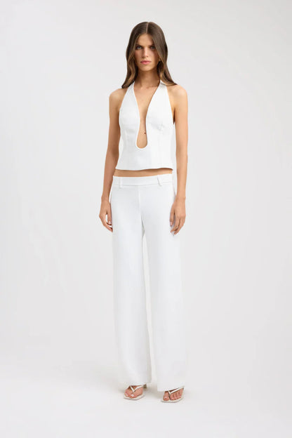 Ivory Contour Halter Top