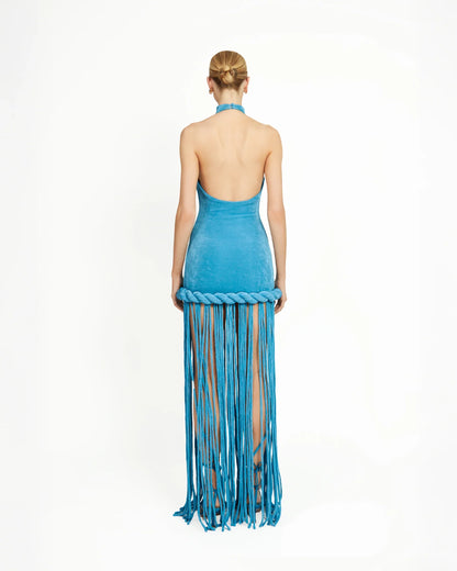 Midnight Tide Velvet Gown