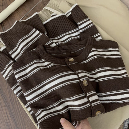Striped Knit Cardigan – Classic Cozy Layer