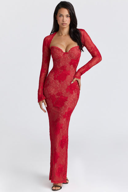 Scarlet Lace Siren Gown